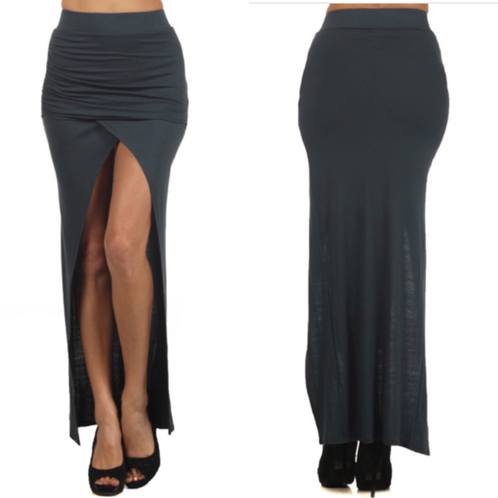 💕SALE💕High-Low Modal Maxi Skirt
